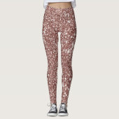 Leggings Faux Rose Parties scintillant or Look Texture (Devant)