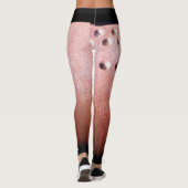 Leggings Faux Rustic Rusty Metal avec nom sur Ankle (Dos)