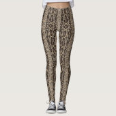Leggings Faux serpent beige marron edgy (Devant)