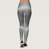 Leggings Faux Silver Nom du texte personnalisable tendance (Dos)