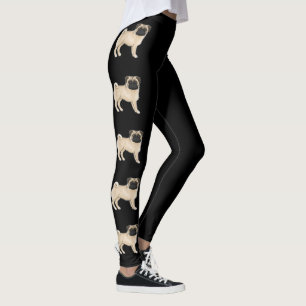Leggings Fawn Carlin Mops Chien race mignonne Cartoon Chien