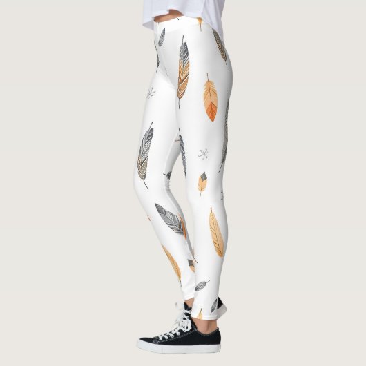 Leggings Feathers Luxury Trendy Boho Collection (Gauche)