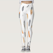 Leggings Feathers Luxury Trendy Boho Collection (Devant)