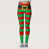 Leggings Felon Vert Rouge Novelté Noël (Devant)