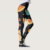 Leggings féminin Chat et Pizza Imprimer (Droite)