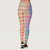 Leggings féminine de cônes de crème glacée (Dos)
