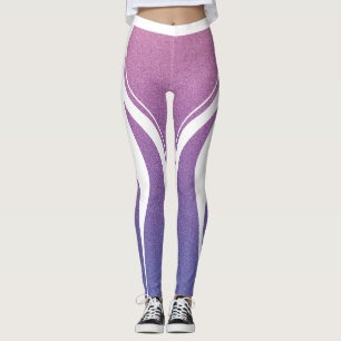 Leggings Feminine rose violet Parties scintillant Coeur Bum