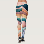 leggings féminins avec vagues de couleur (Dos)