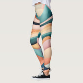 leggings féminins avec vagues de couleur (Gauche)