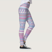 Leggings féminins Aztèques roses/bleues (Droite)