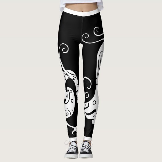 Leggings féminins du Dragon blanc (Devant)