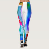 Leggings Femme à l'aquarelle Belle (Dos)