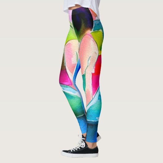 Leggings Femme à l'aquarelle Belle (Gauche)