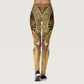 Leggings Femme Art Nouveau avec cheveux longs Alphonse Much (Dos)