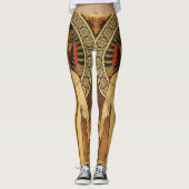 Leggings Femme Art Nouveau avec cheveux longs Alphonse Much (Devant)
