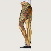 Leggings Femme Art Nouveau avec cheveux longs Alphonse Much (Gauche)