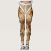 Leggings Femme Art Nouveau avec Fruit Alphonse Mucha (Devant)