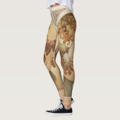 Leggings Femme Art Nouveau avec Fruit Alphonse Mucha (Gauche)