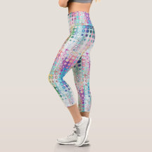 Leggings Femme Colorés Avec Imprimé Abstrait