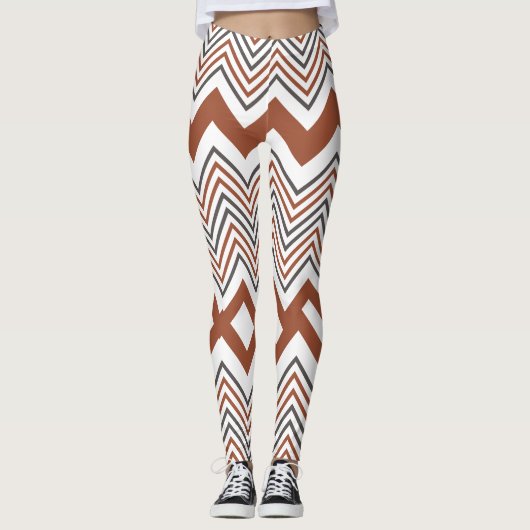 Leggings Femme de Zigzag colorée (Devant)