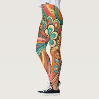 Leggings Femme Floral & Swirl