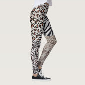 Leggings Femme Poster de animal de Leopard Zebra (Droite)