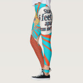 Leggings Femme rétro pop art en masque facial (Gauche)