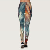 Leggings Femmes Abstraites de feu et de glace (Dos)