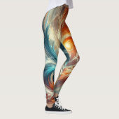 Leggings Femmes Abstraites de feu et de glace (Droite)