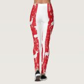 leggings femmes avec conception de cerfs rouges (Dos)