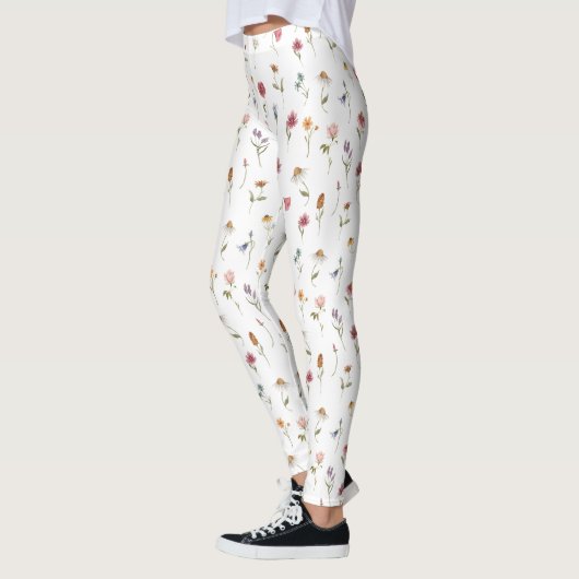 Leggings Femmes botaniques Fleurs sauvages de printemps de (Gauche)
