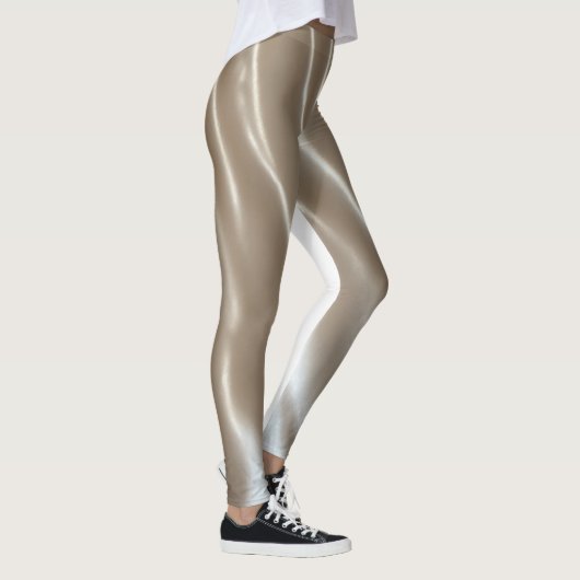 leggings femmes brillant blanc chrome (Droite)
