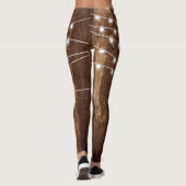 Leggings Femmes en bois rustique et de quirlandes (Dos)