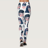 Leggings Femmes fantasques : Dessin sur le visage (Dos)