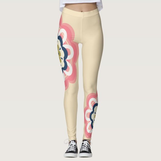 Leggings Femmes florale moderne (Devant)