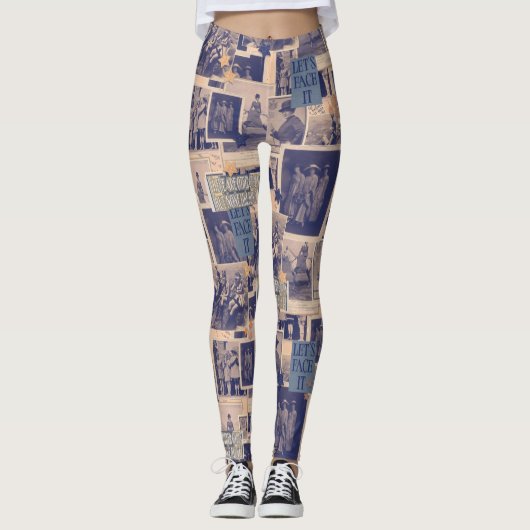 Leggings Femmes Photos Golden Twenties Collage (Devant)