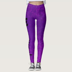 Leggings Femmes pourpres de sirène d'inscription de