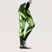 Leggings femmes vertes/noires (Droite)
