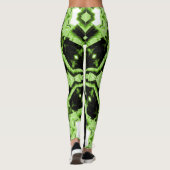 Leggings femmes vertes/noires (Dos)