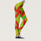 Leggings femmes vertes/rouges (Droite)