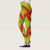 Leggings femmes vertes/rouges (Gauche)