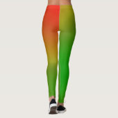 Leggings femmes vertes/rouges (Dos)