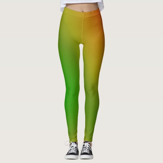 Leggings femmes vertes/rouges (Devant)