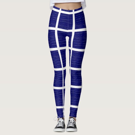 Leggings Fenêtre bleu marine (Devant)