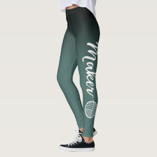 Leggings Fer et artisanat Turquoise noir et foncé