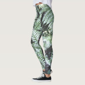 Leggings Fern Tropical Green Feuille Plante Forêt forestier (Gauche)