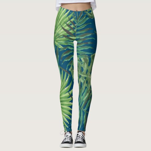 Leggings Ferns & Palms (Devant)