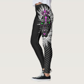 Leggings Féroce Lion les Leggins de lion d'isolement sur le (Gauche)