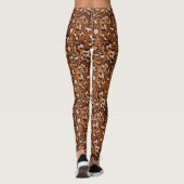 Leggings Féroce, Marron, Blanc & Noir Léopard à la Mode (Dos)