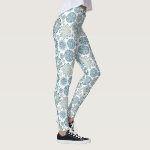 Leggings Festif Chic Floral Mandala Flakes Motif